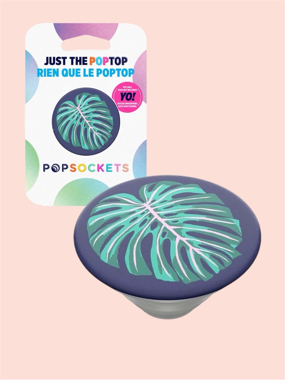 PopSocket Phone Grip with Tropical Monstera Leaf
